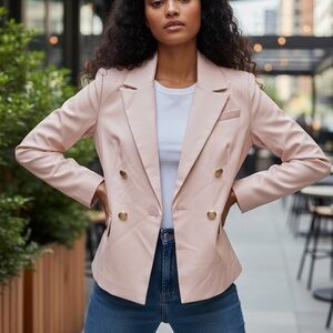 Dolce Cabo nip Blush Double-Breasted Blazer